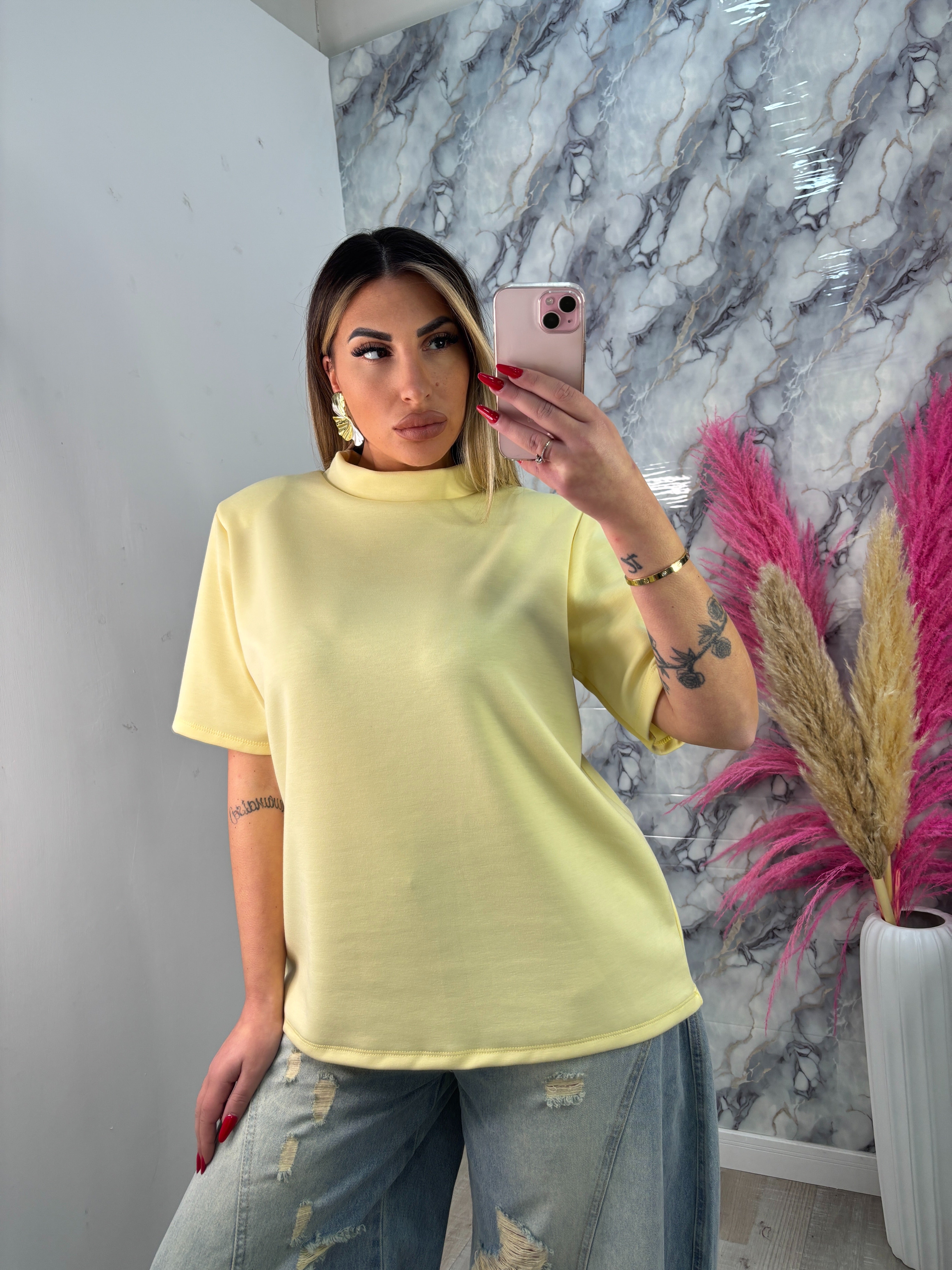 T-SHIRT SPALLINE TOP QUALITY