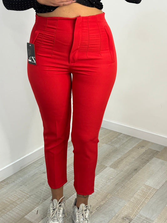 PANTALONE PUSHUP ROSSO