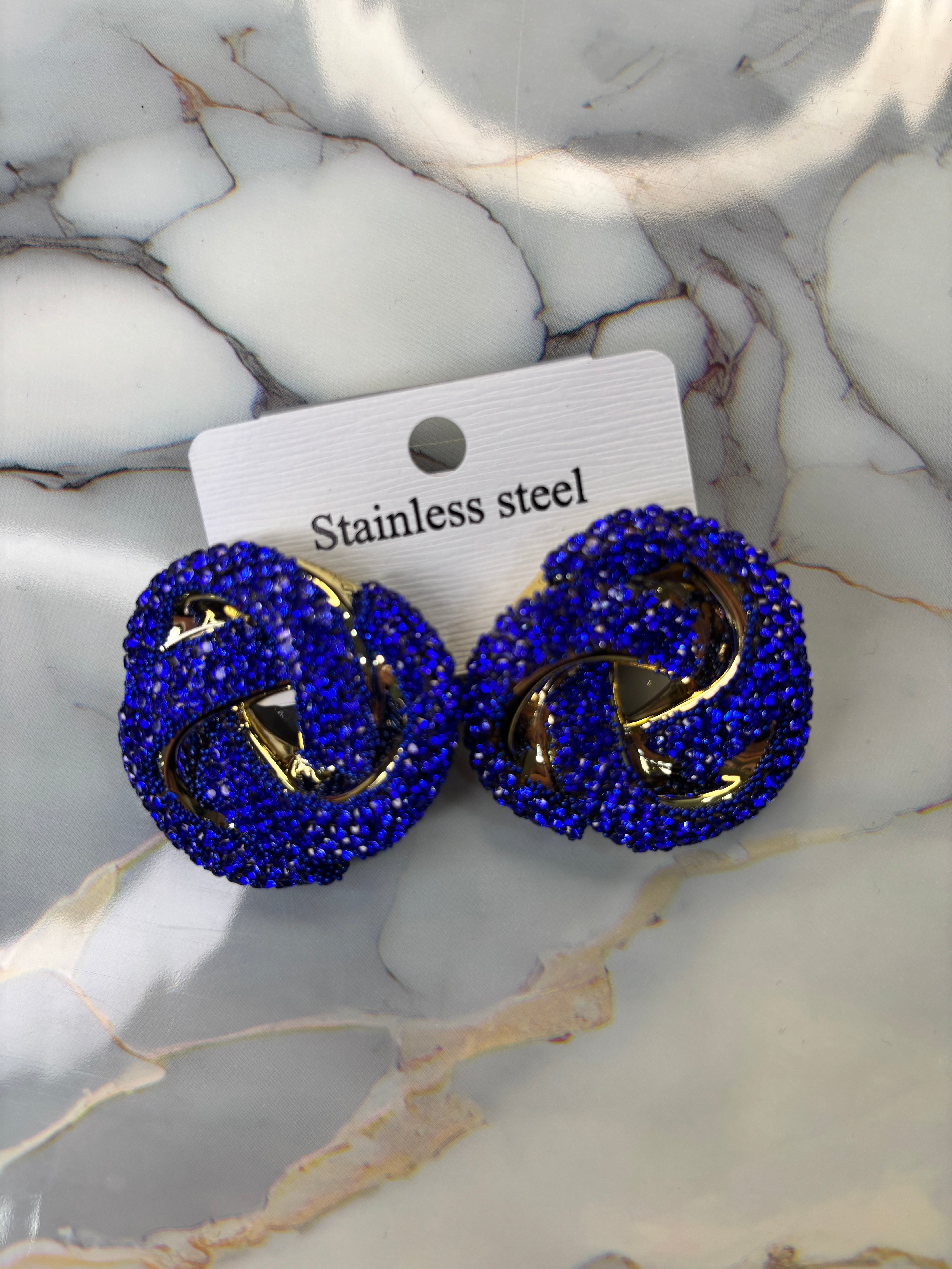 ORECCHINI INTRECCIO BRILLANTINI