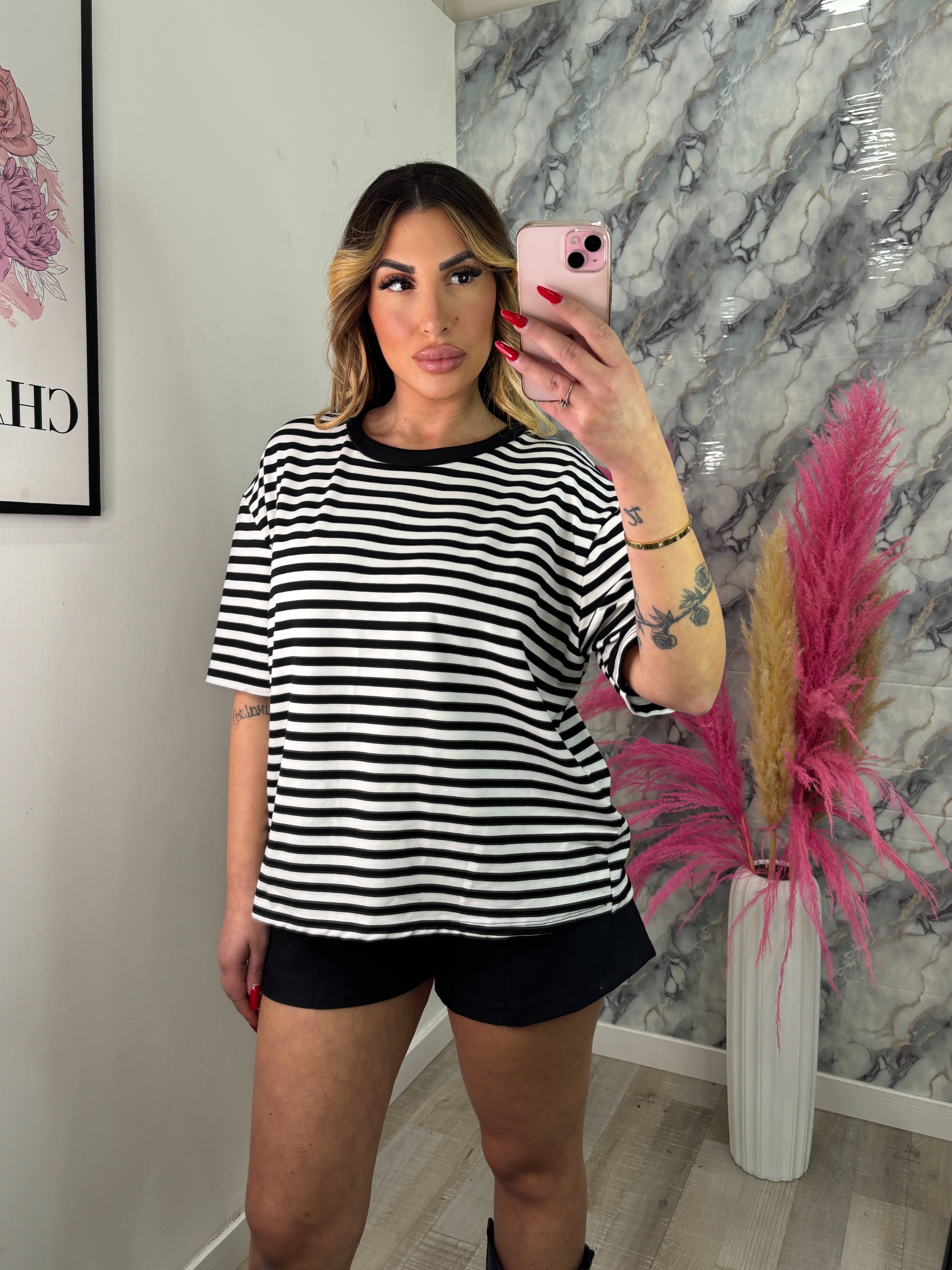 MAGLIA RIGHE NERA