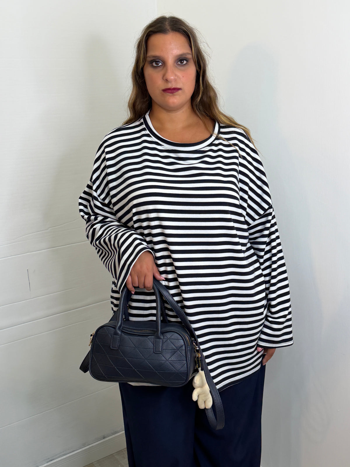 MAGLIA RIGHE CURVY