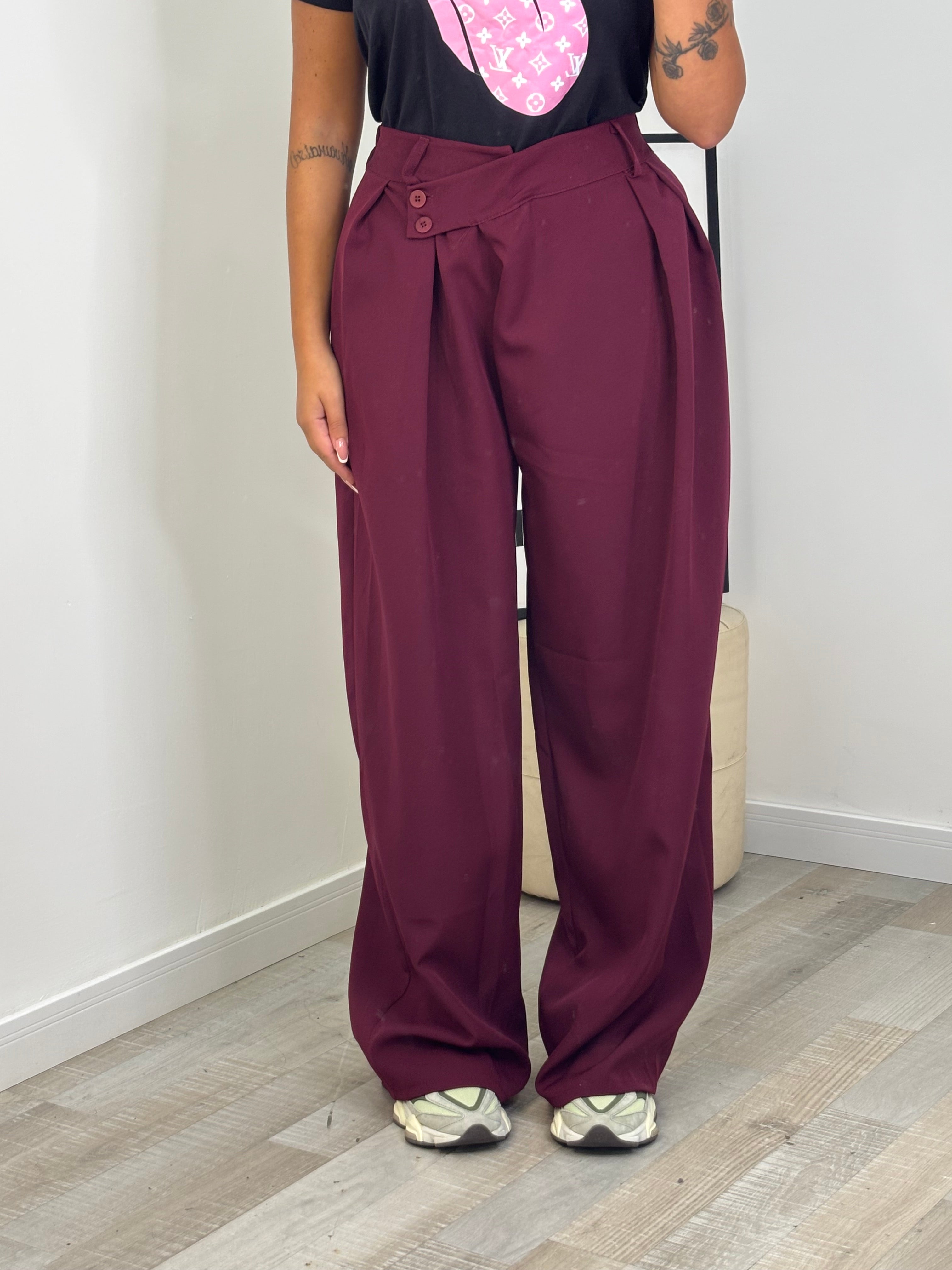 PANTALONE TRASVERSALE BORDEAUX