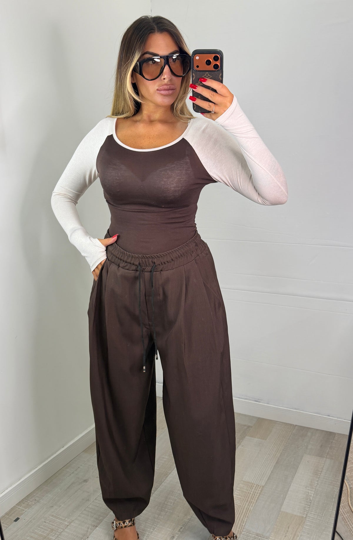 PANTALONE BALLON CIOCCOLATO
